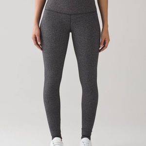 Lululemon Wunder Under Leggings Heathered Black